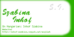 szabina inhof business card